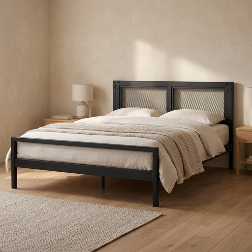 Urban Loft Doppelbett Bergen - Schwarz