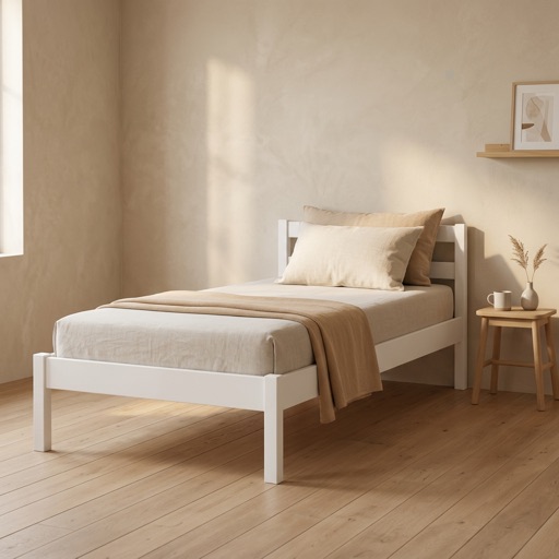 WonenXL Collection Einzelbett Delft - Weiß