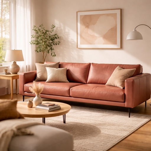 Maison Belle 3-Sitzer-Sofa Bali - Altrosa
