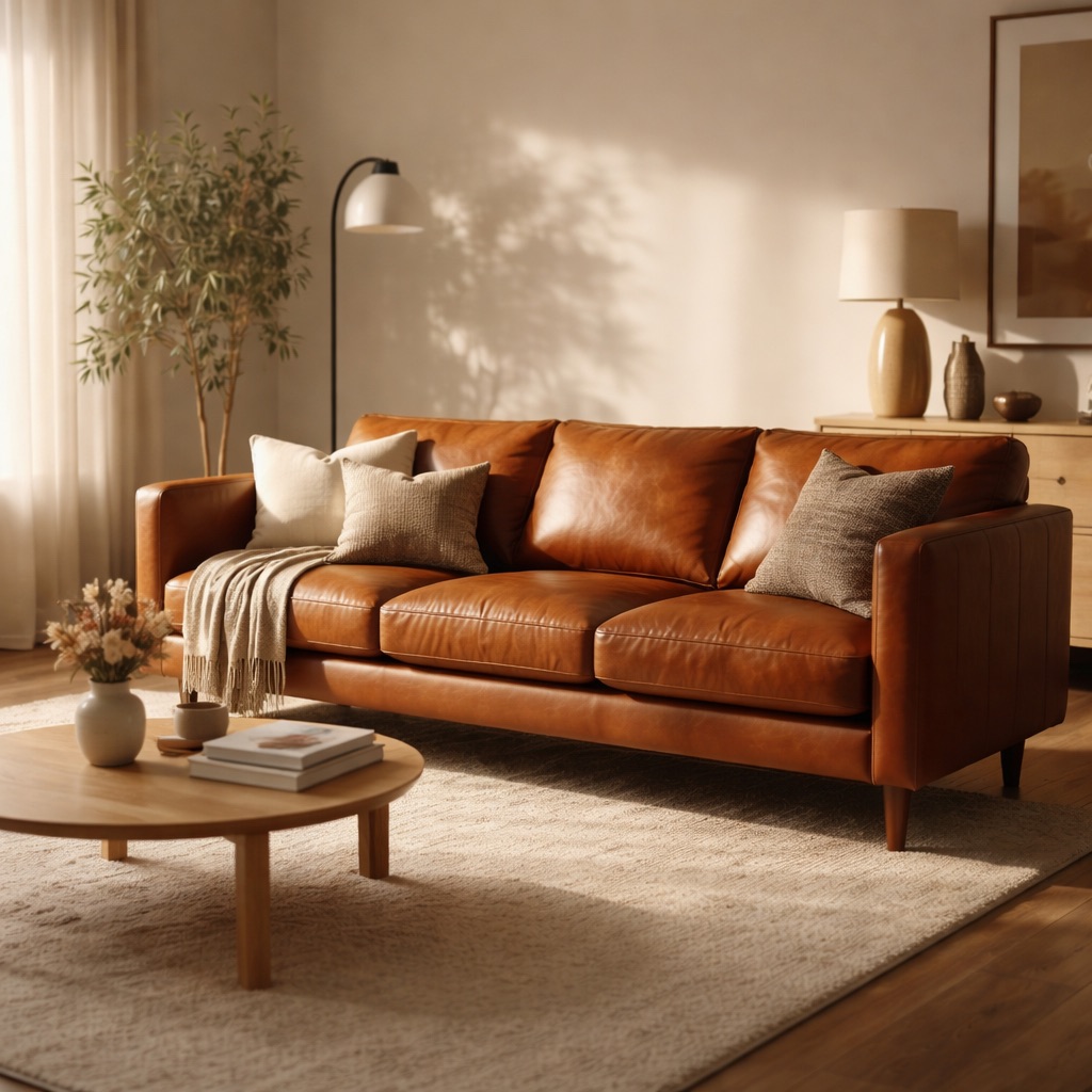 Nordic Living 2-Sitzer Kyoto - Cognac