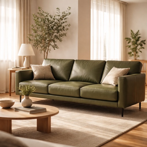 OakWood Originals 3-Sitzer-Sofa Porto - Moosgrün