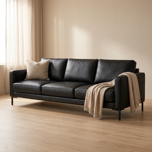 Urban Loft 3-Sitzer-Sofa Bergen - Schwarz
