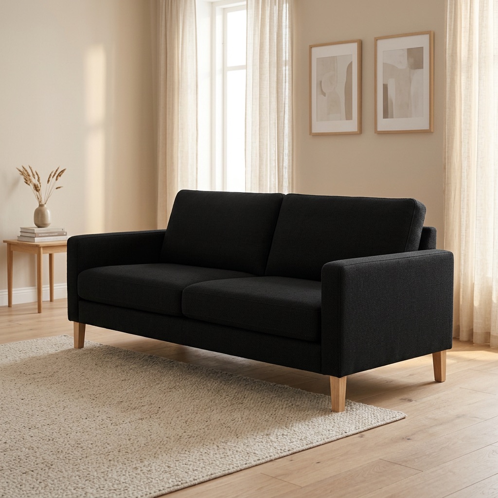 WonenXL Collection 2-Sitzer-Sofa Delft - Schwarz