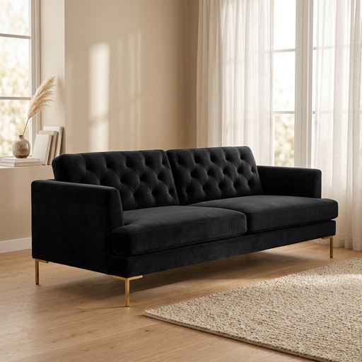 Studio Milano 3-Sitzer-Sofa Lyon - Schwarz