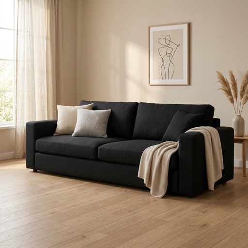Dutch Design Co. 4-Sitzer-Sofa Rotterdam - Schwarz