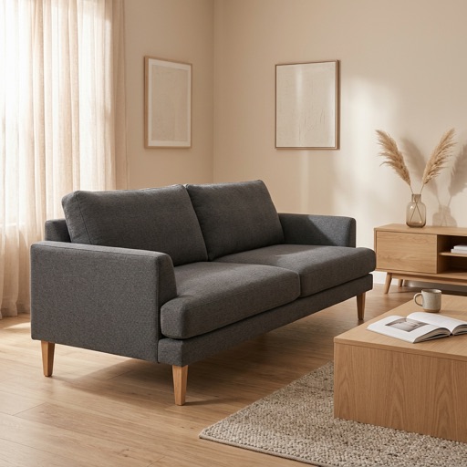 Nordic Living 3-Sitzer-Sofa Camden - Anthrazit