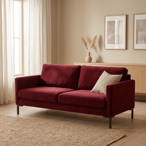 Studio Milano 2-Sitzer-Sofa Provence - Bordeauxrot