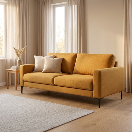Dutch Design Co. 2-Sitzer-Sofa Firenze - Ockergelb