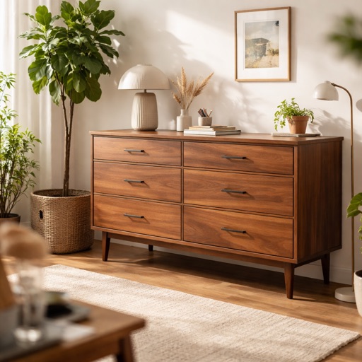 Timbercraft Schreibtisch mit Schubladen Stockholm - Nussbaum