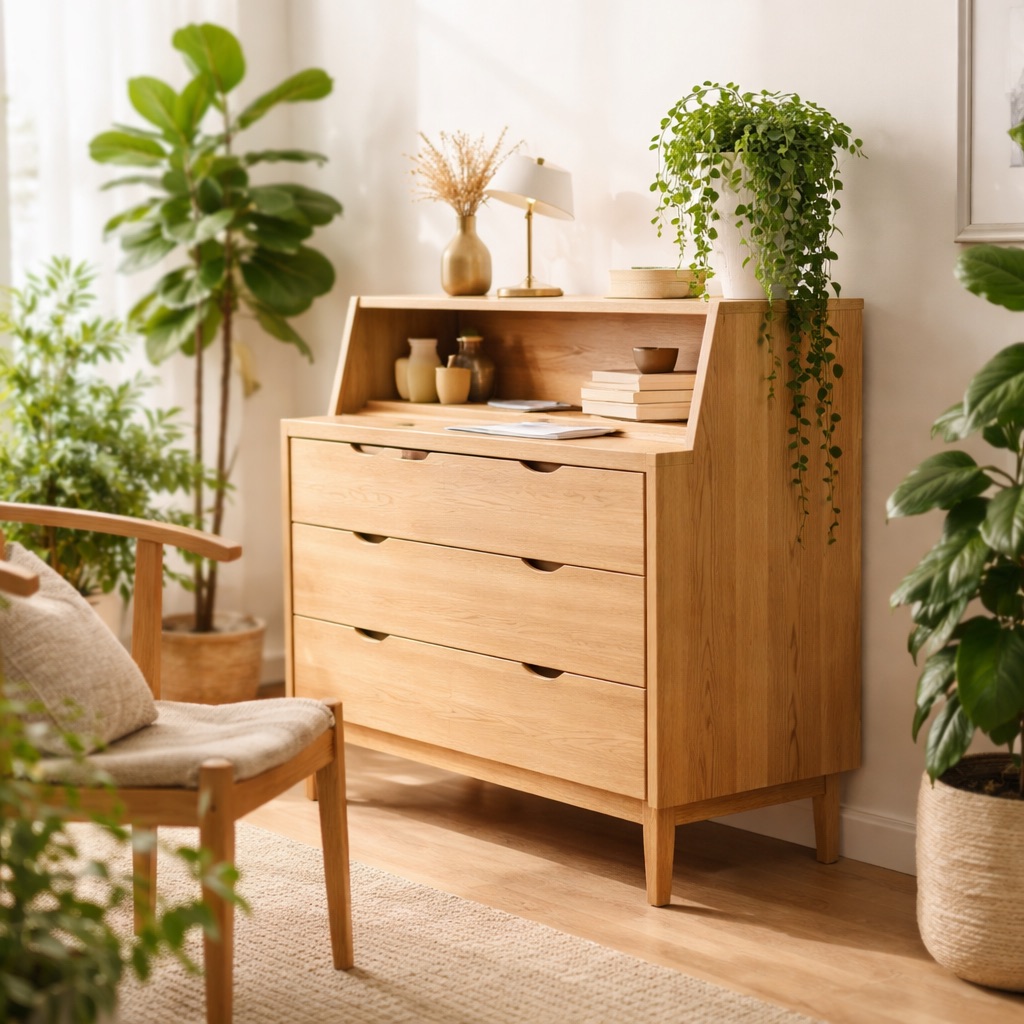 Casa Moderna Schreibtisch mit Schubladen Zurich - Eiche Natur