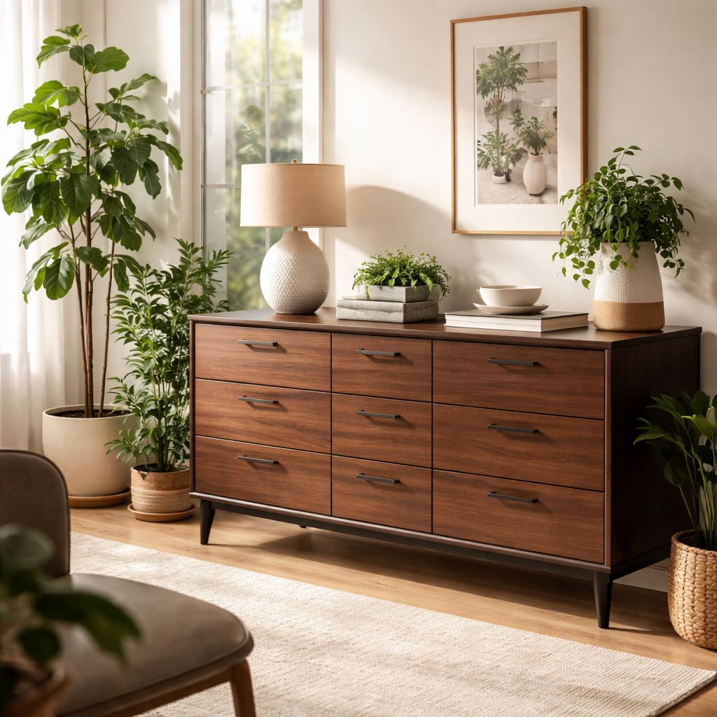 Zen Interiors Schreibtisch mit Schubladen Helsinki - Schwarz