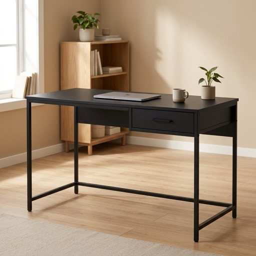 Urban Loft Schreibtisch Bergen - Schwarz