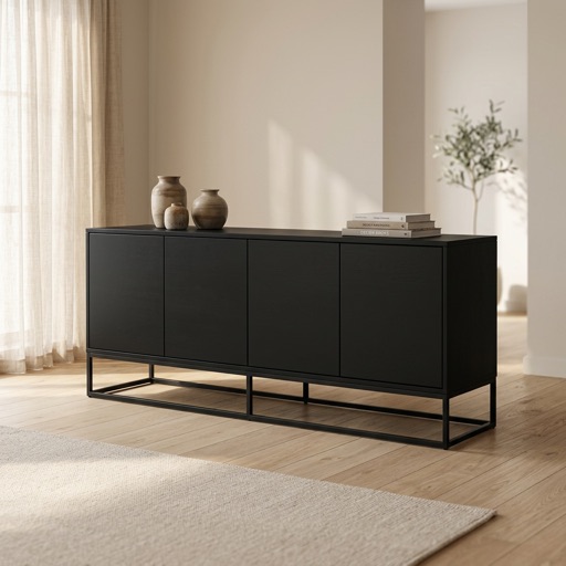 Urban Loft Sideboard Bergen - Schwarz