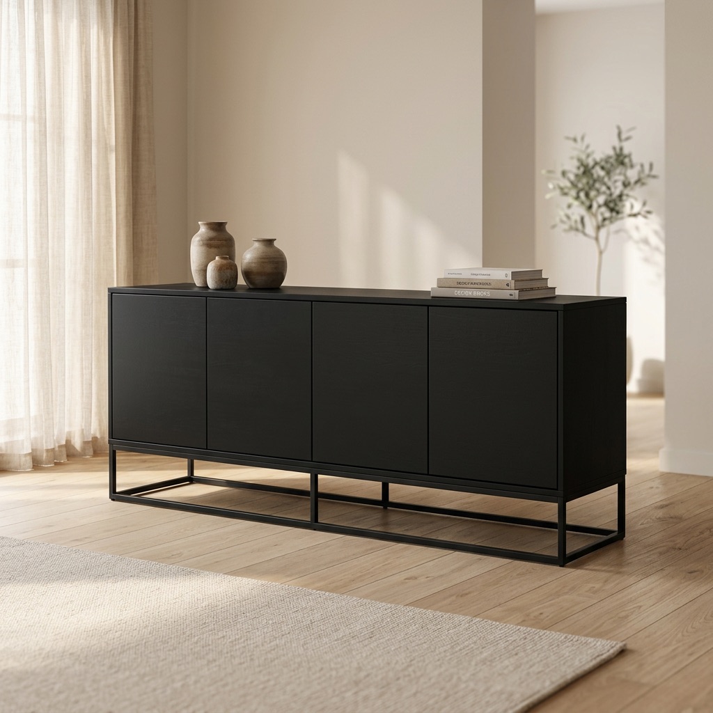 Urban Loft Sideboard Bergen - Schwarz