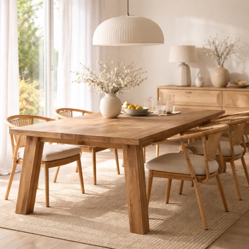 Timbercraft Ovale Esstisch Bordeaux - Recyceltes Teak 139x139