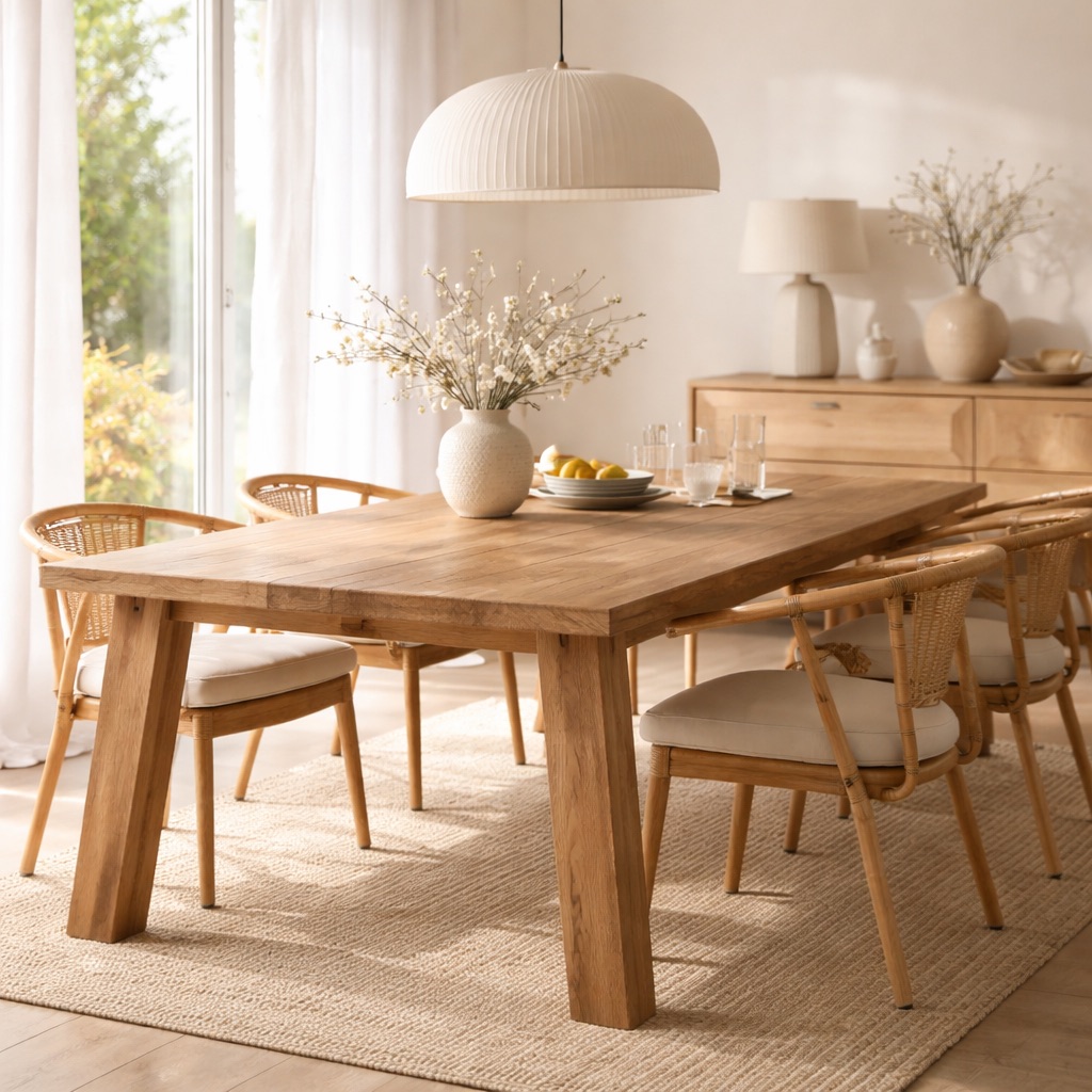 Timbercraft Ovale Esstisch Bordeaux - Recyceltes Teak 139x139