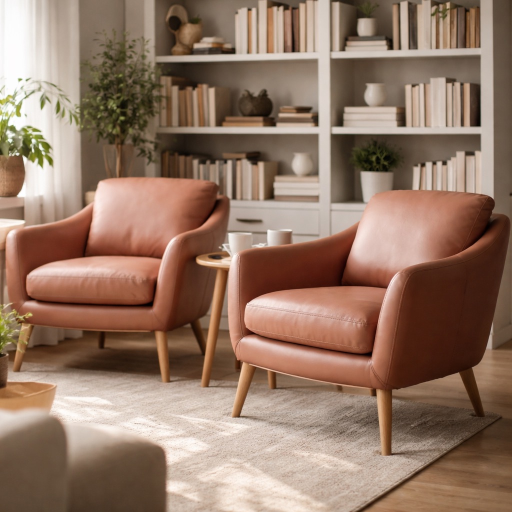 Nordic Living Drehfauteuil Nara - Altrosa