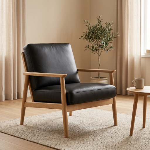 Nordic Living Sessel Stockholm - Schwarz