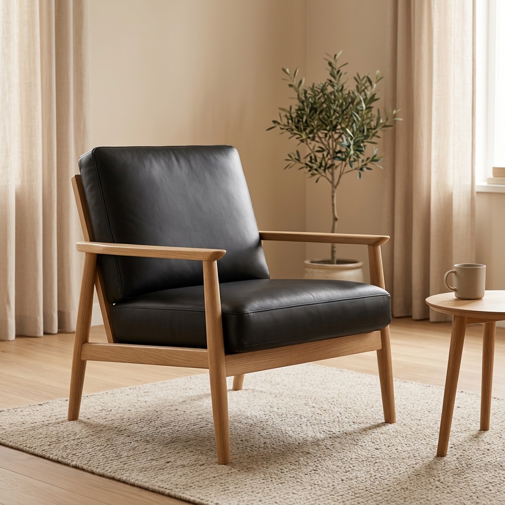 Nordic Living Sessel Stockholm - Schwarz
