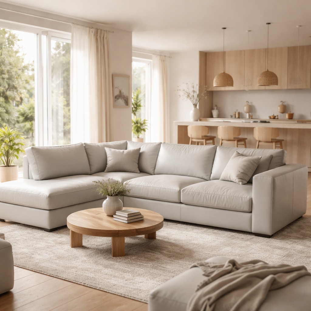 WonenXL Collection Ecksofa rechts Milano - Hellgrau