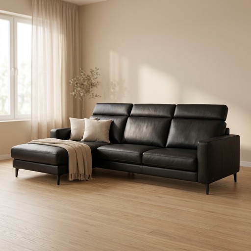 Urban Loft Ecksofa links Brooklyn - Schwarz