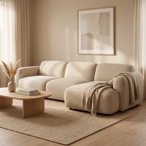 Nordic Living Ecksofa links Bali - Beige