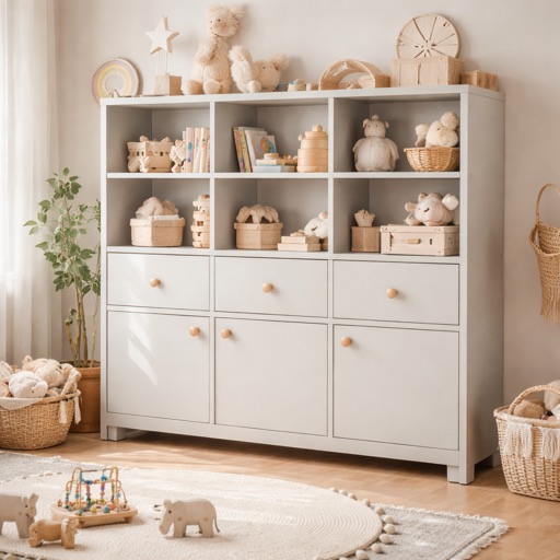WonenXL Collection Kinderschrank Normandie - Hellgrau