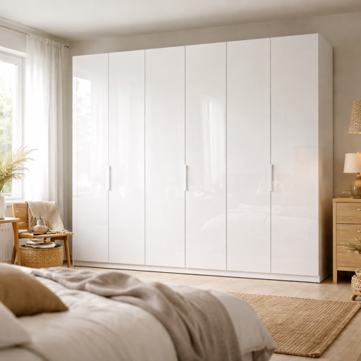 Timbercraft Kleiderschrank mit Spiegel Malmö - Weiß