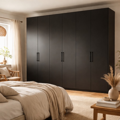 Casa Moderna Kleiderschrank 3-türig Bergen - Schwarz
