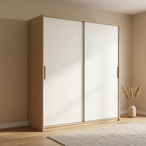 Nordic Living Schiebetürenschrank Oslo - Eiche/Weiß