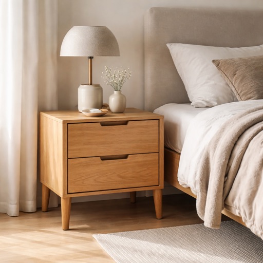 Dutch Design Co. Nachttisch mit Schubladen Kyoto - Eiche Natur