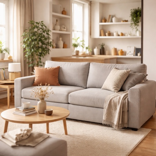 Urban Loft Schlafsofa mit Stauraum Kyoto - Hellgrau