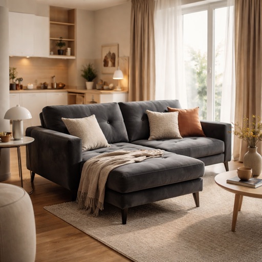 WonenXL Collection Schlafsofa mit Stauraum Notting Hill - Dunkelgrau