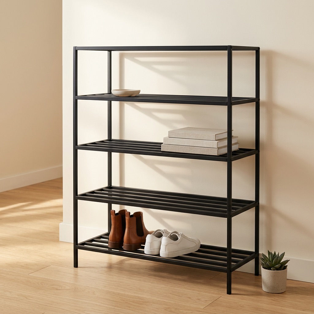 Urban Loft Schuhregal Bergen - Schwarz
