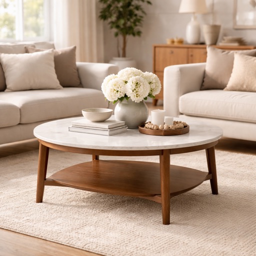 WonenXL Collection Couchtisch-Set (2-teilig) Ibiza - Weiß