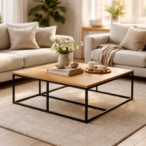 WonenXL Collection Couchtisch-Set (2-teilig) Porto - Eiche Natur
