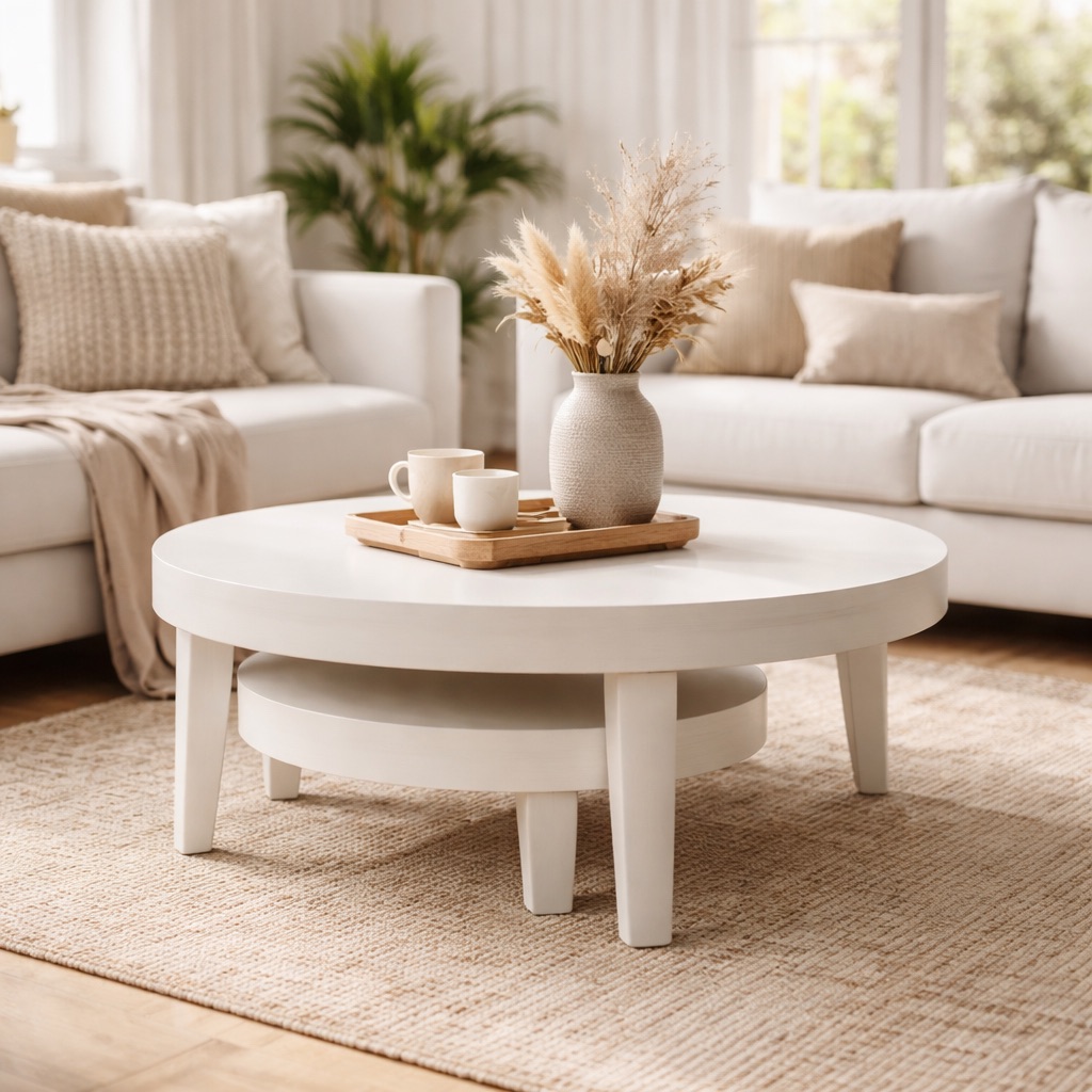 Urban Loft Couchtisch mit Stauraum Porto - Weiß