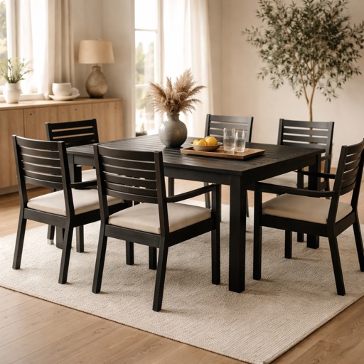 Nordic Living Gartentisch Provence - Schwarz