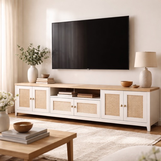 Zen Interiors TV-Schrank mit Türen Helsinki - Weiß