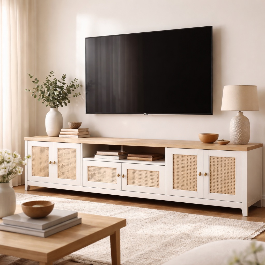 Zen Interiors TV-Schrank mit Türen Helsinki - Weiß