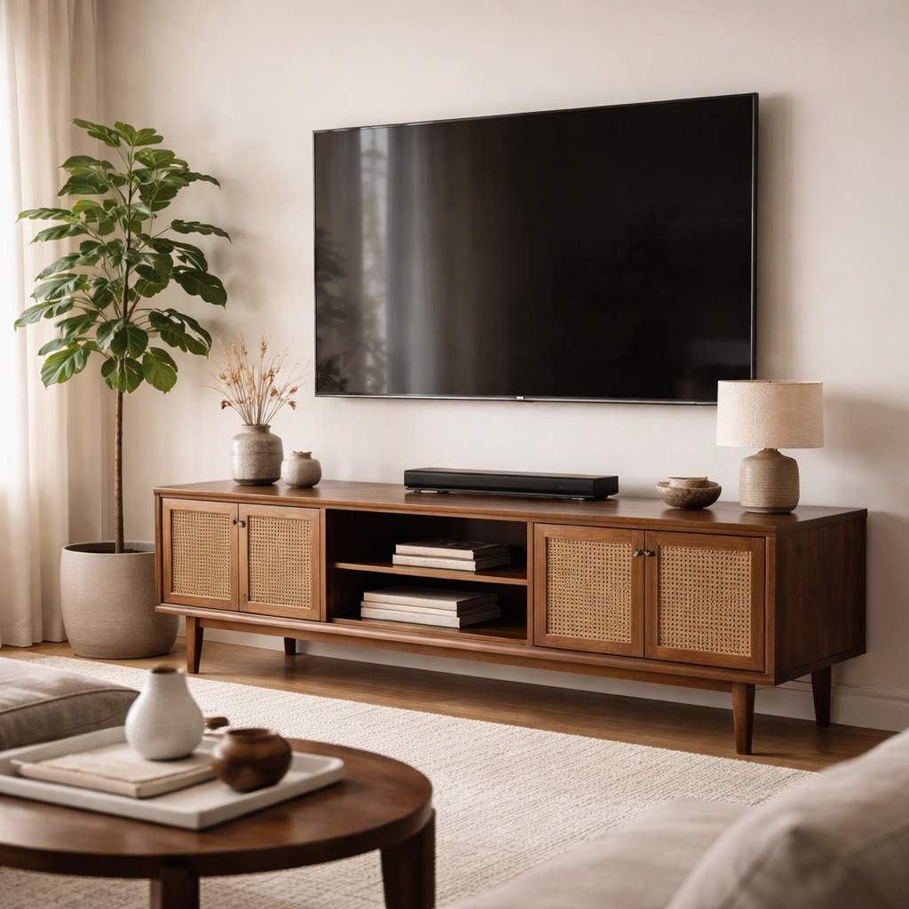 OakWood Originals Hängendes TV-Möbel Notting Hill - Nussbaum