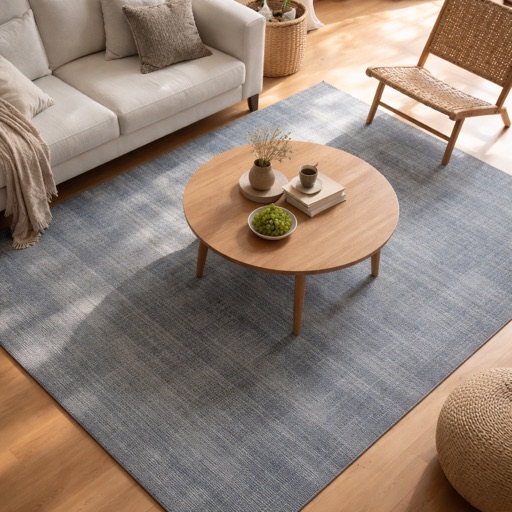 Timbercraft Jute Teppich Leiden - Blaugrau 200x160