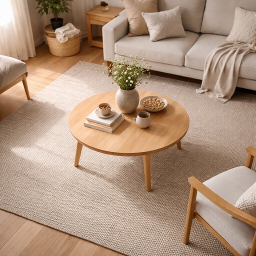 Casa Moderna Jute-Teppich Roma - Hellgrau 160x160