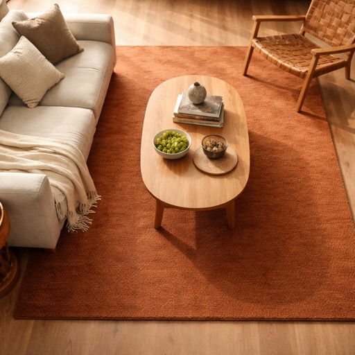 Timbercraft Rundes Teppich Provence - Terrakotta 160x230