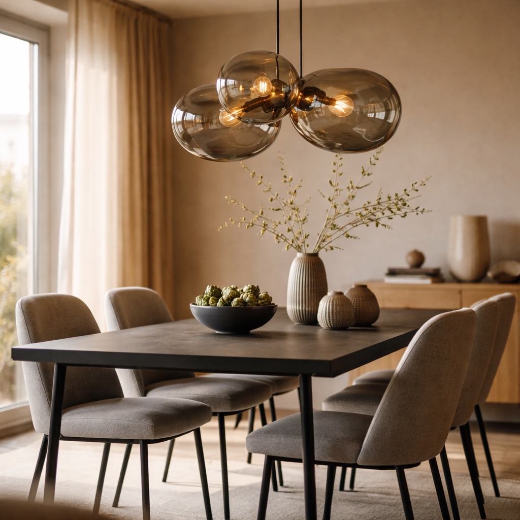 WonenXL Collection Hängelampe Zurich - Gehärtetes Glas