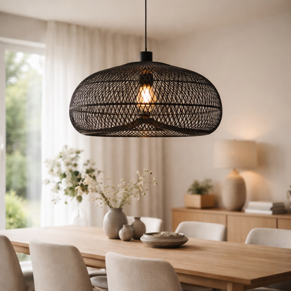 Nordic Living Stehlampe Rotterdam - Bambus