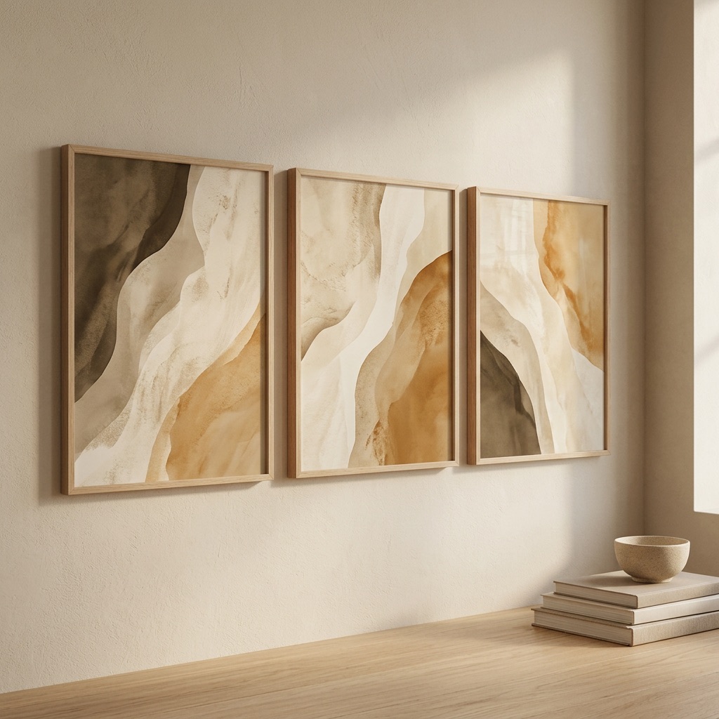 Nordic Living Poster-Set Oslo - Beige